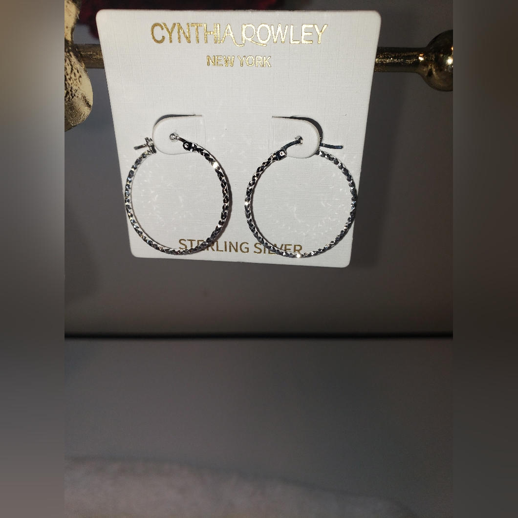 Cynthia Rowley Sterling Silver Hoop Earrings